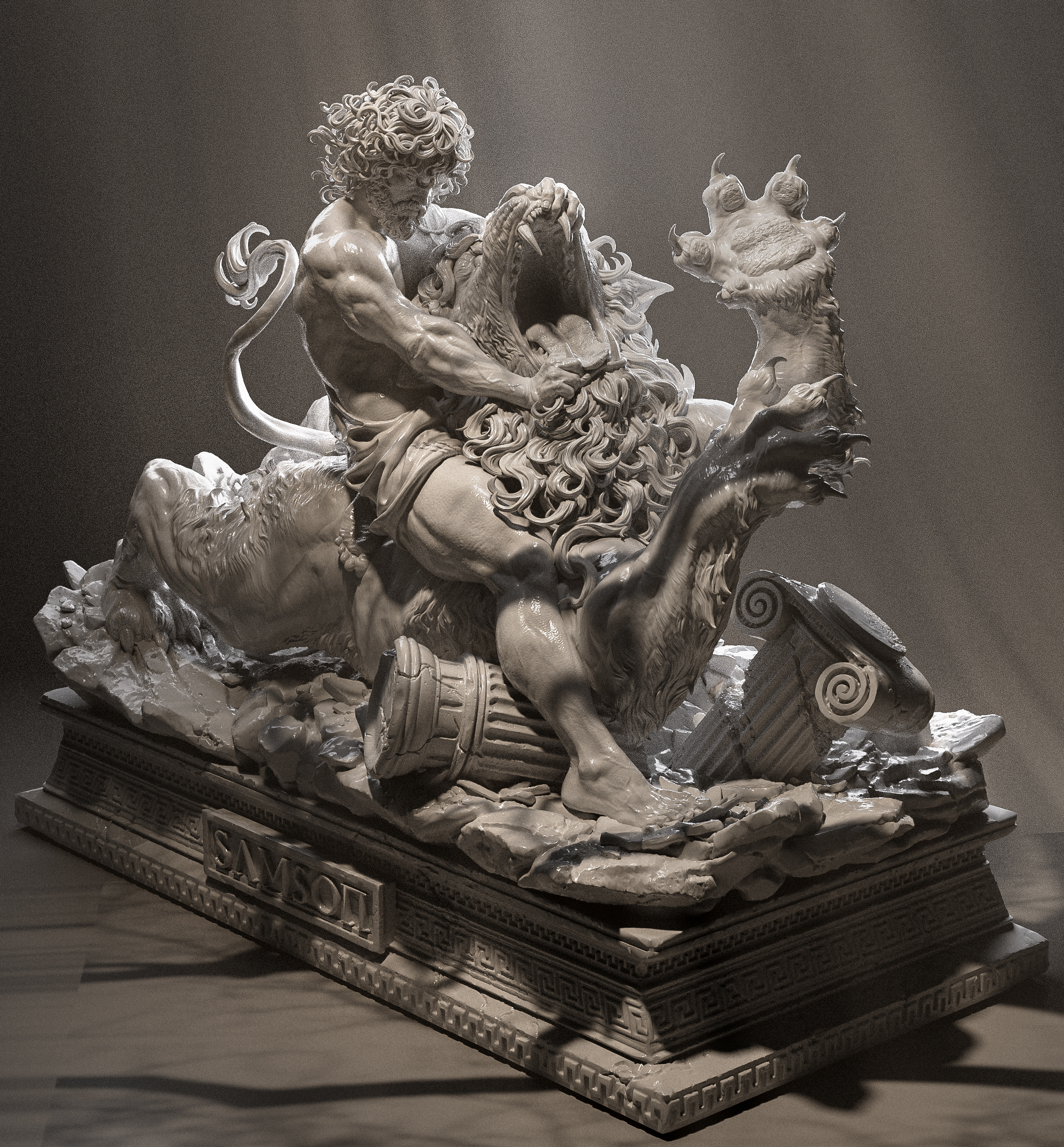 Samson Vs. Lion (Diorama)