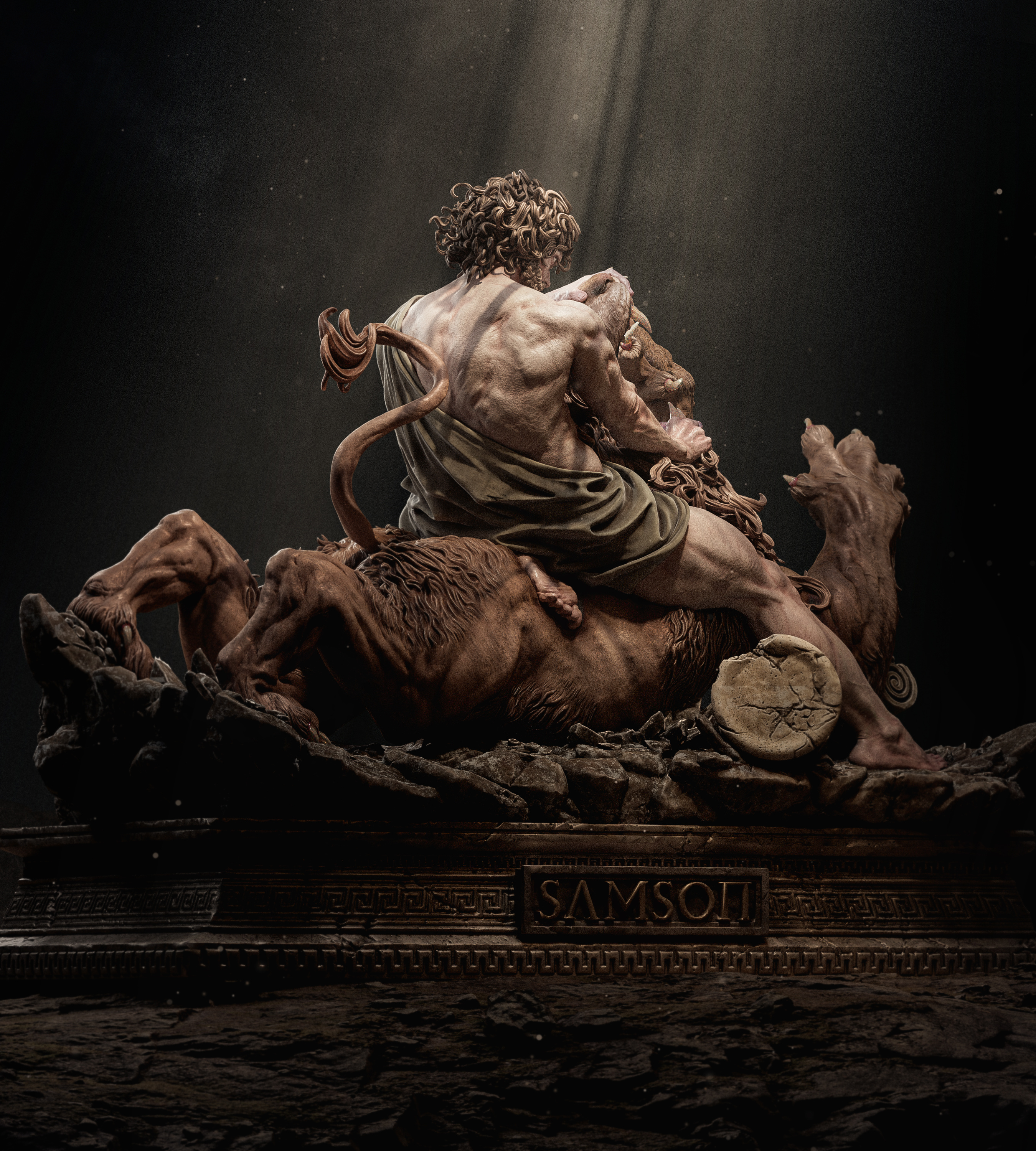 Samson Vs. Lion (Diorama)