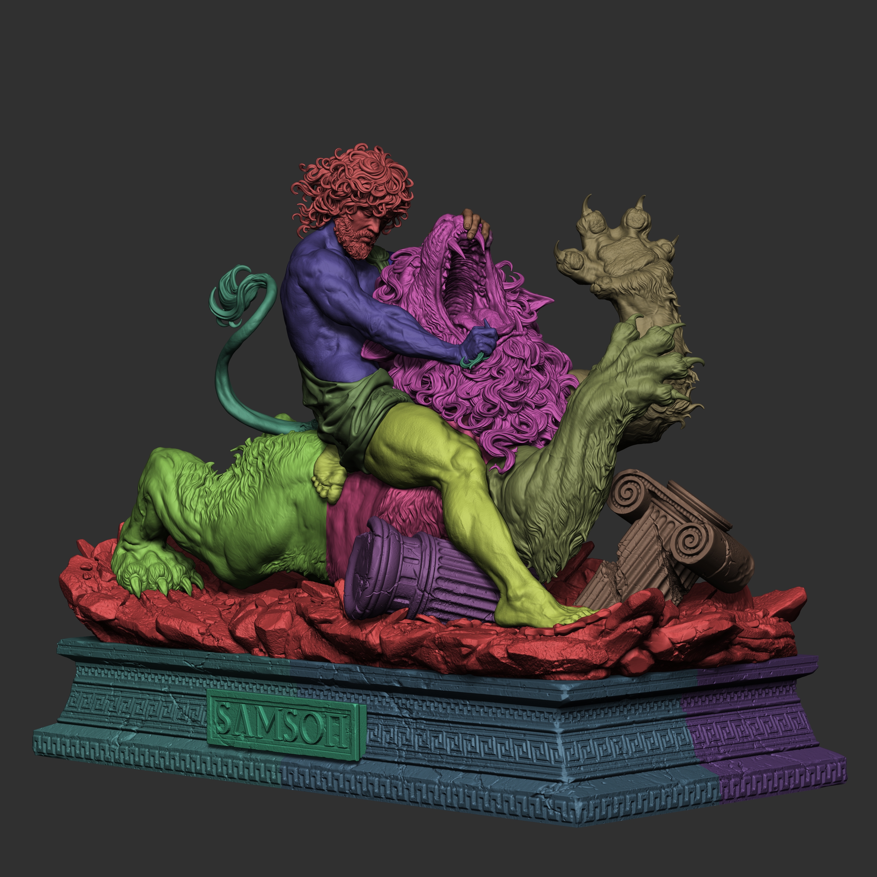Samson Vs. Lion (Diorama)