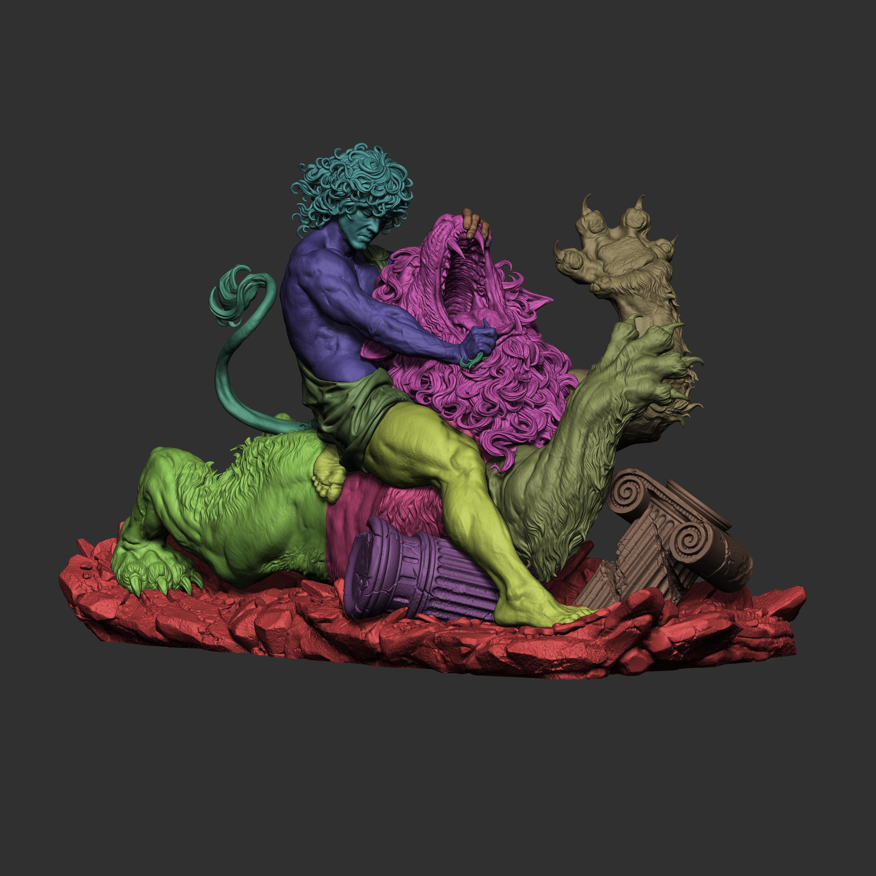 Samson Vs. Lion (Diorama)