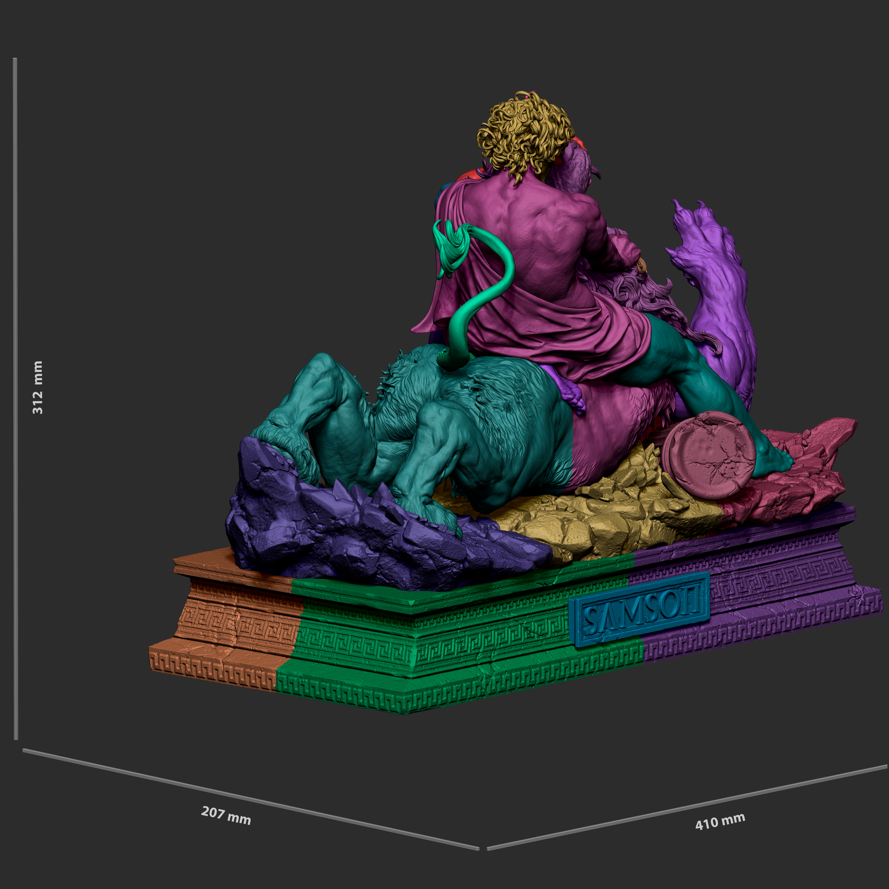 Samson Vs. Lion (Diorama)