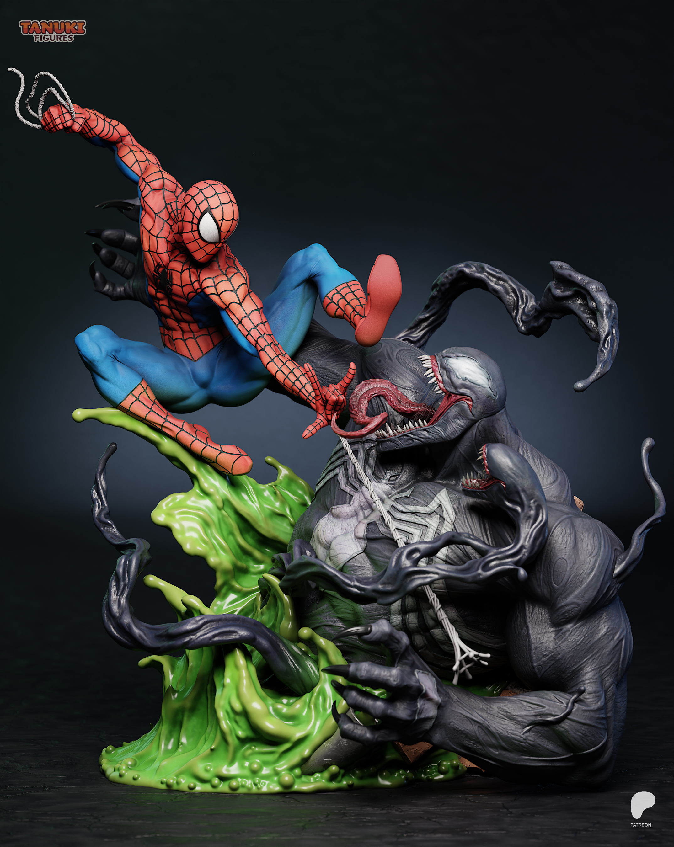 Spiderman-Venom Diorama