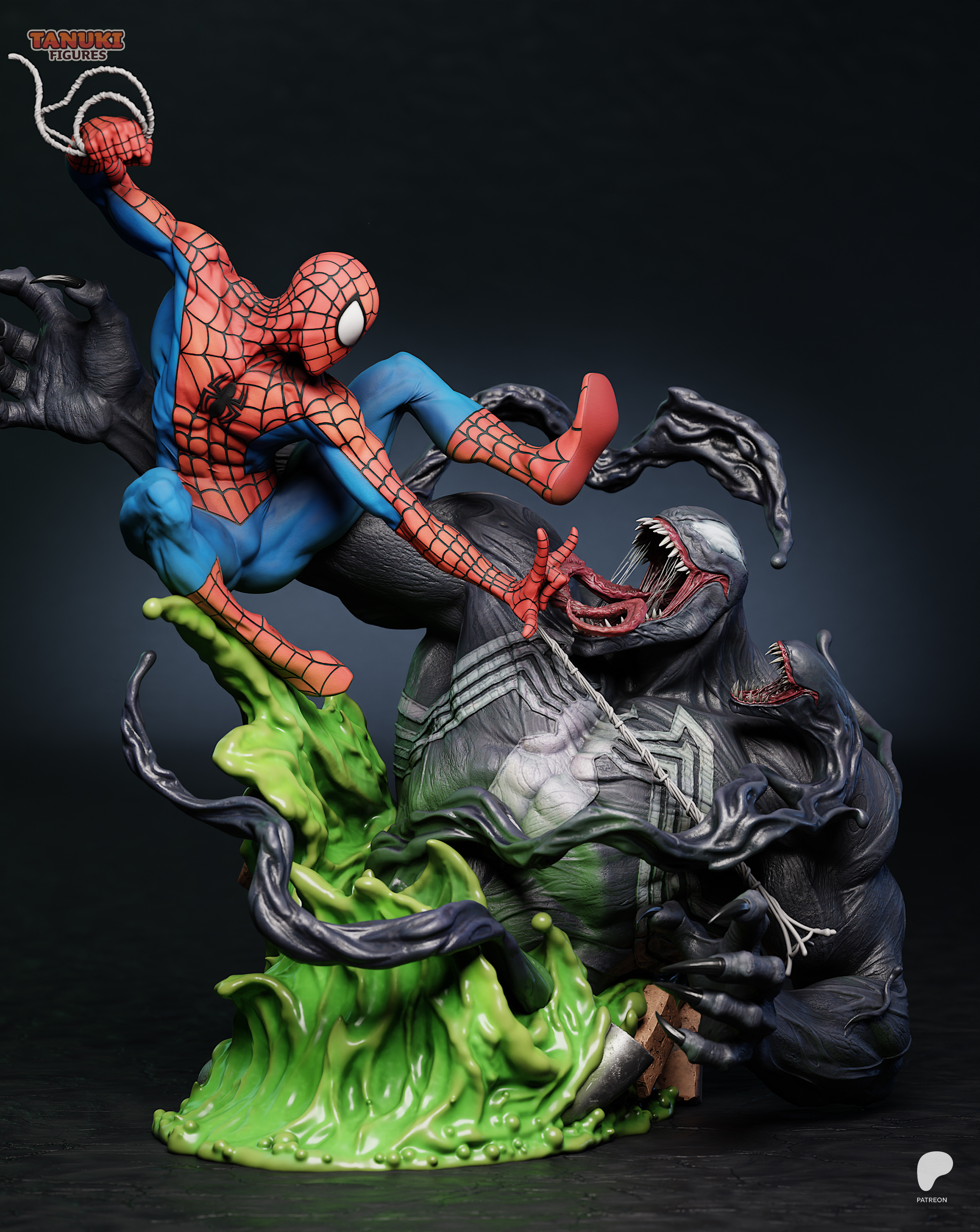 Spiderman-Venom Diorama