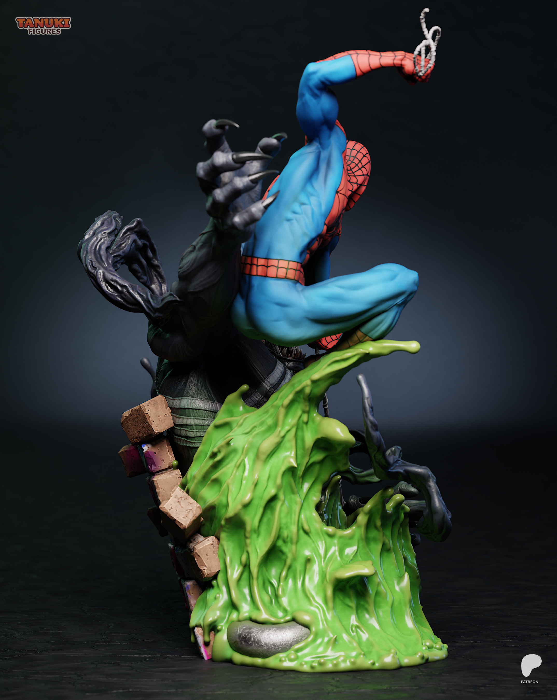 Spiderman-Venom Diorama