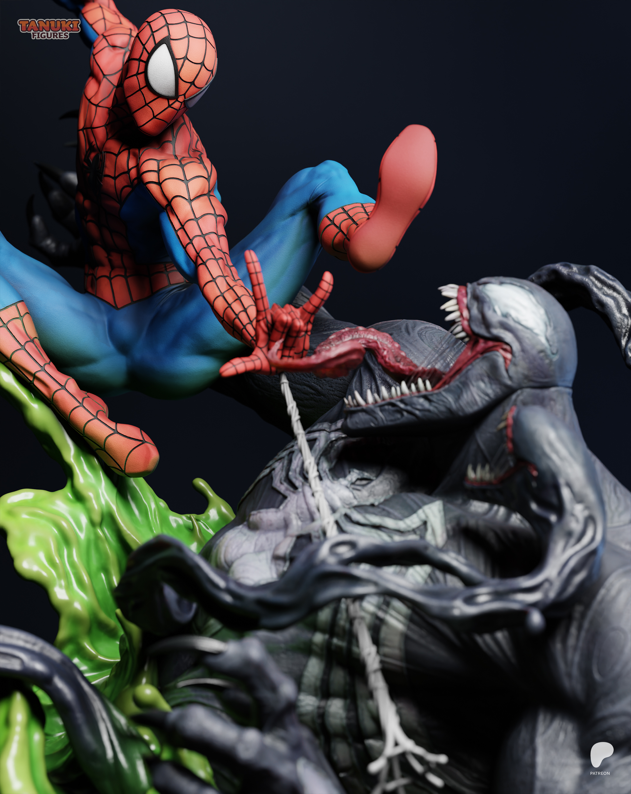Spiderman-Venom Diorama