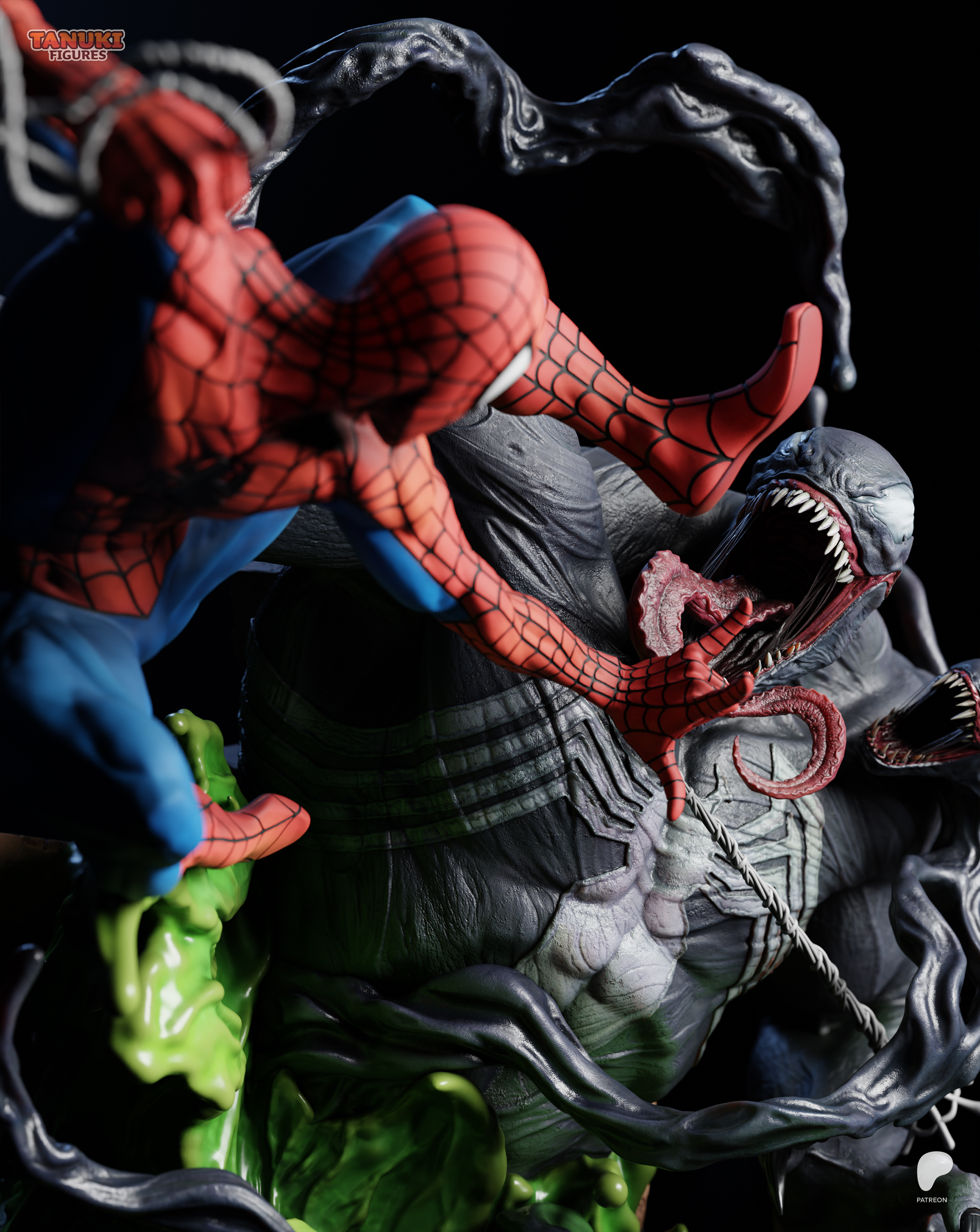 Spiderman-Venom Diorama