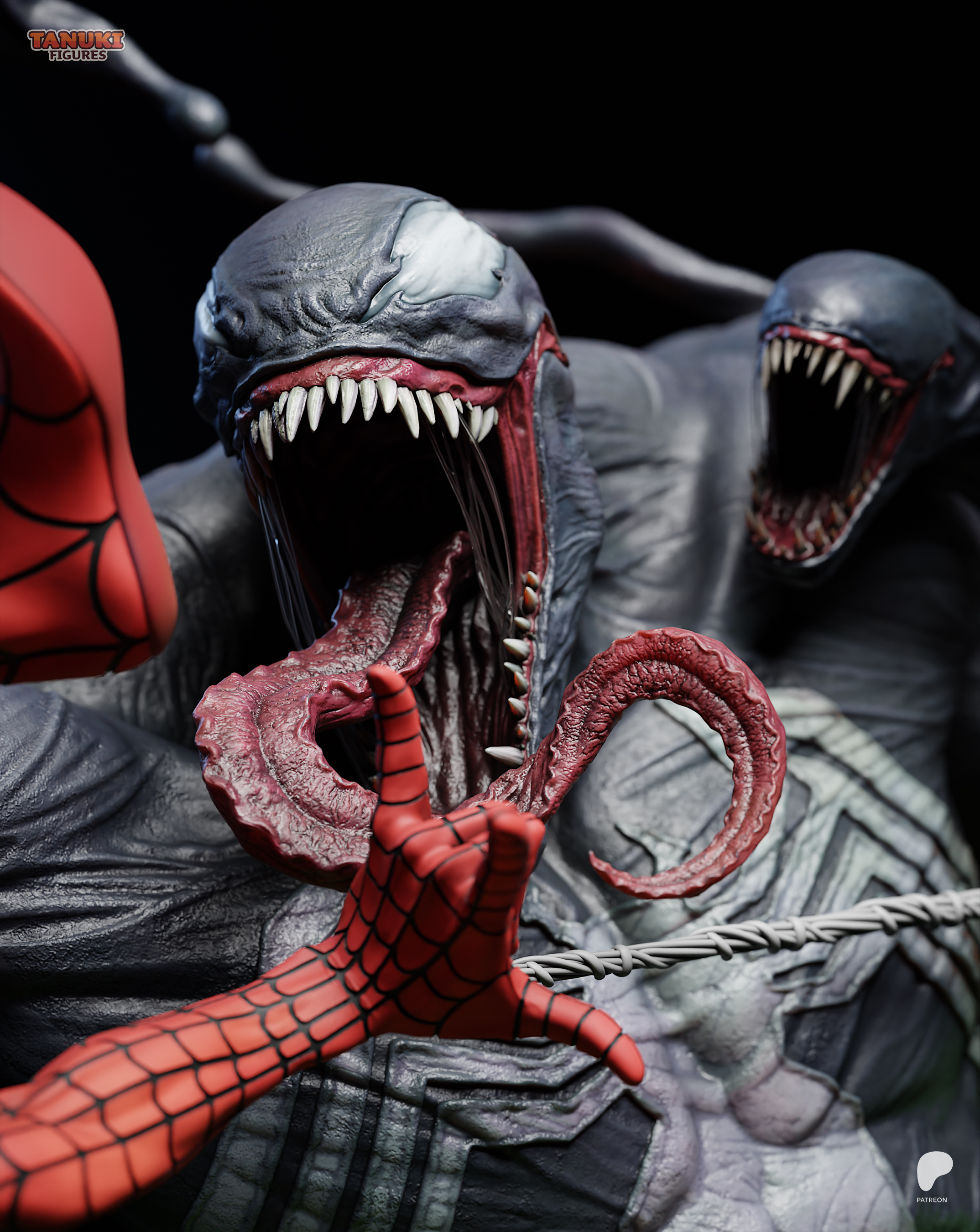 Spiderman-Venom Diorama